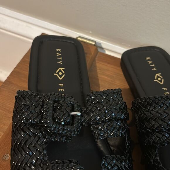 Katy Perry Collections Black Double Buckle Sandals size 9 - Picture 2 of 5
